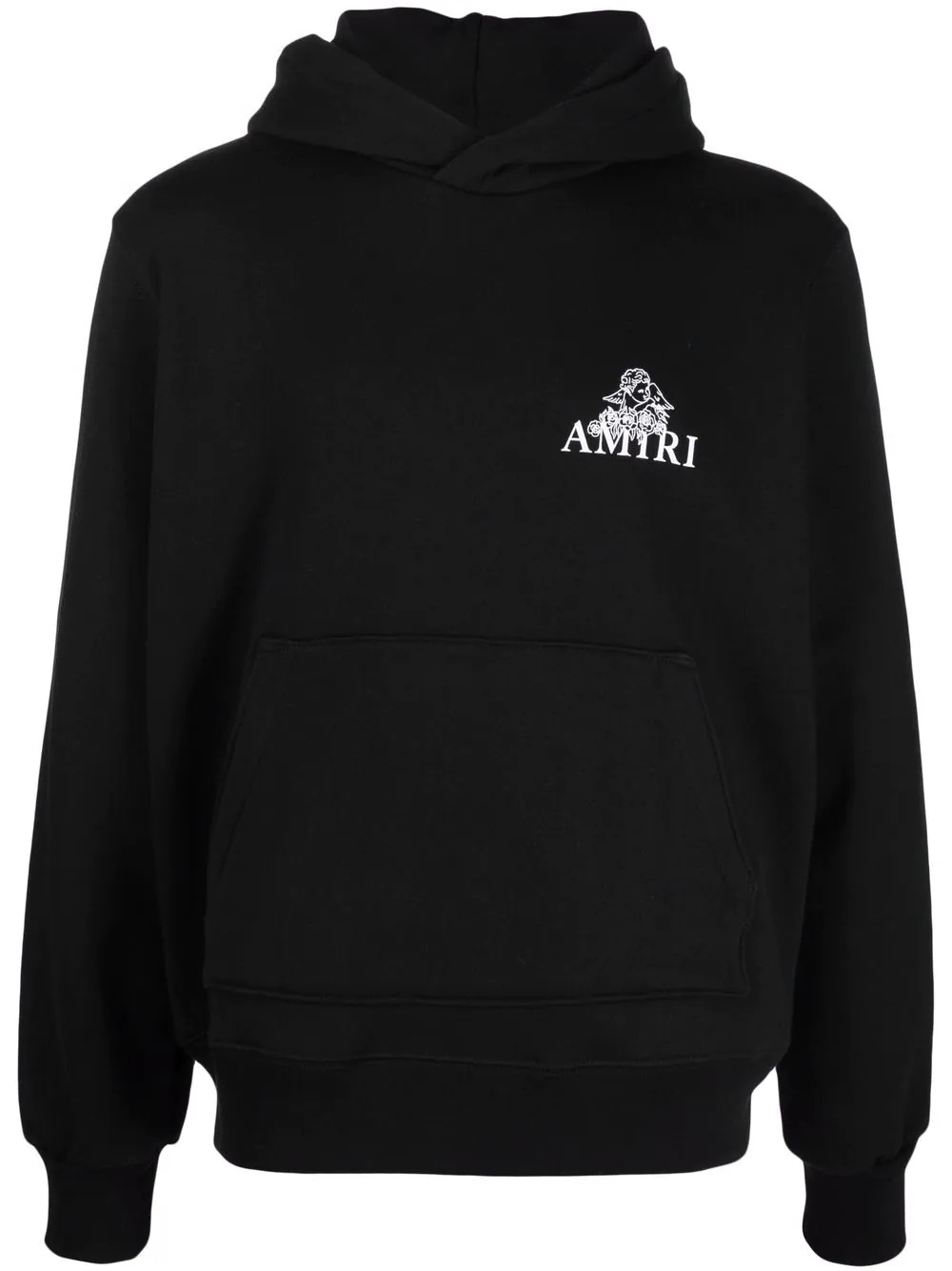 logo-print cotton hoodie - 1