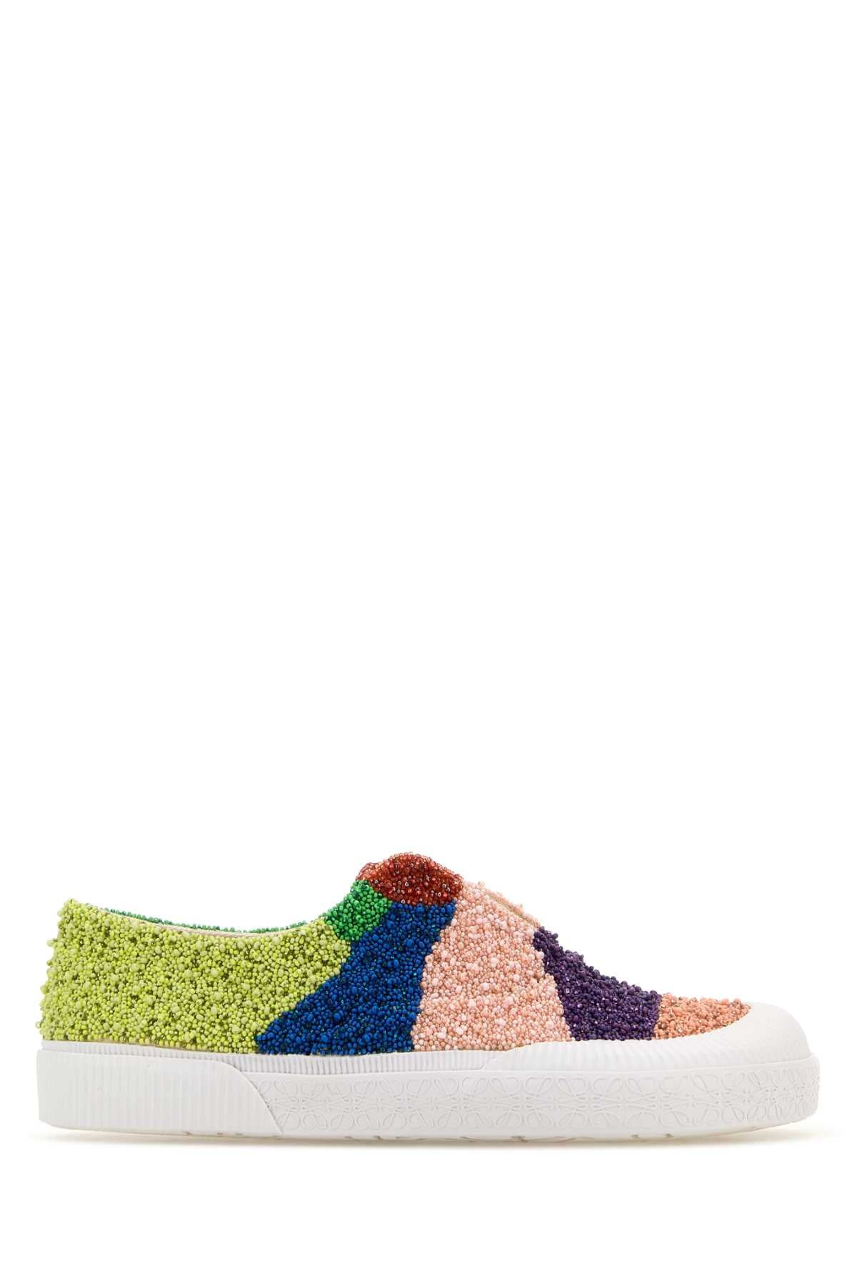 Loewe Men Embellished Fabric Terra Vulca Slip On - 1