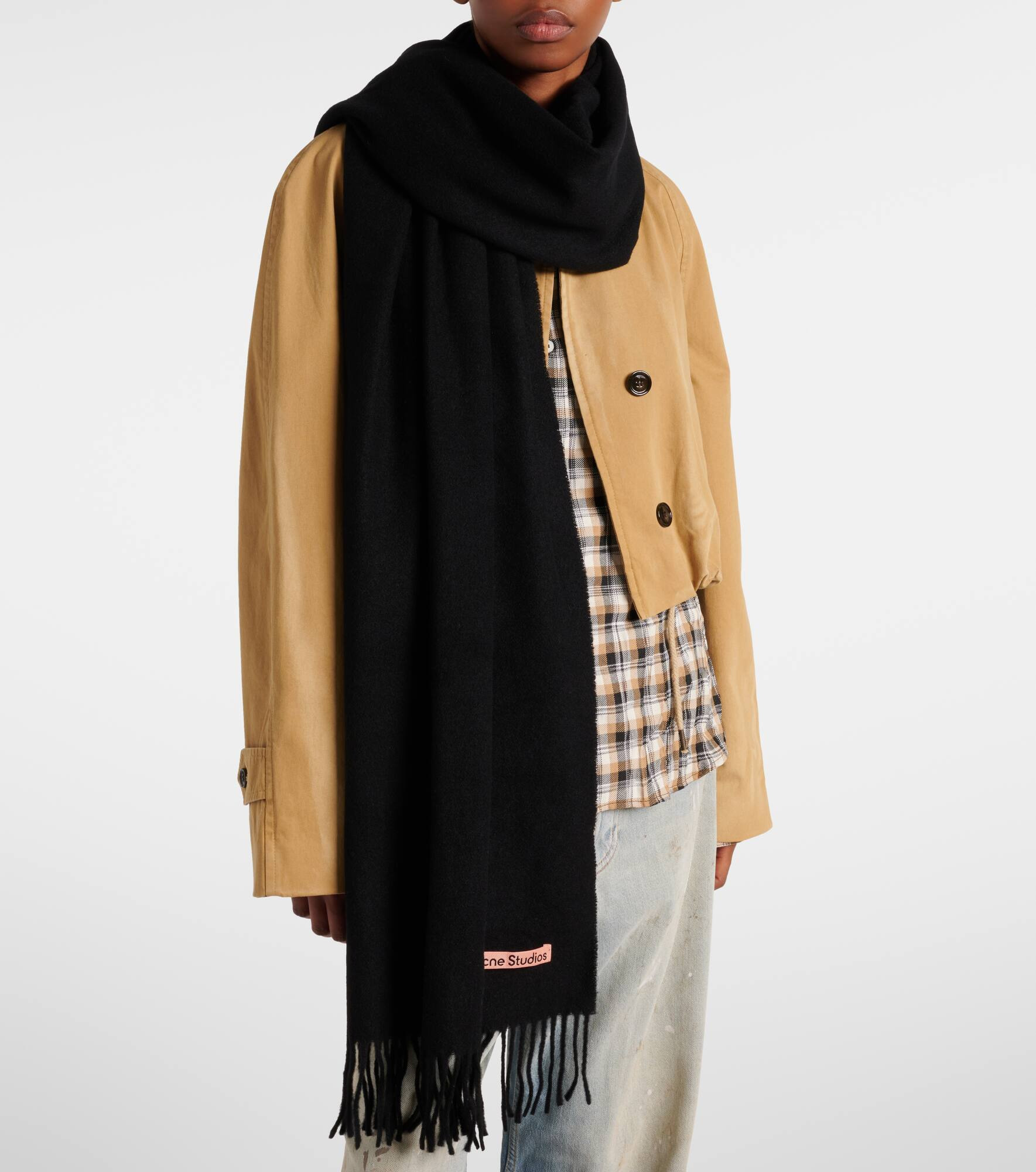 Canada Narrow fringed cashmere scarf - 2