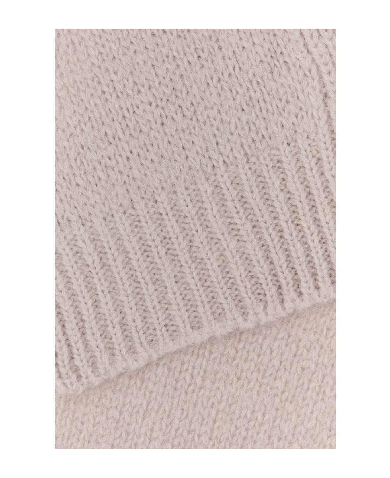 Pastel Pink Mohair Blend Scarf - 2