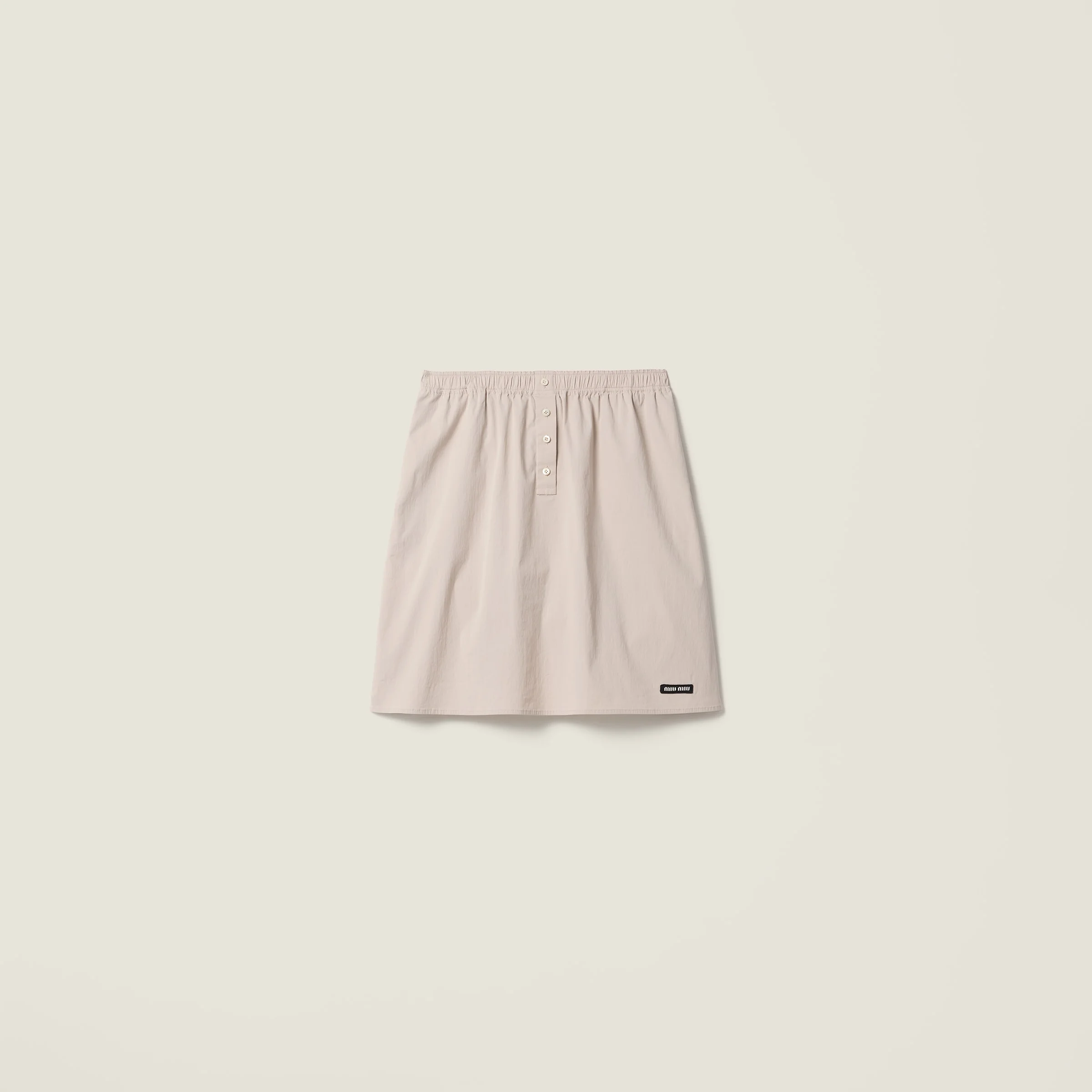 Stretch poplin skirt - 1