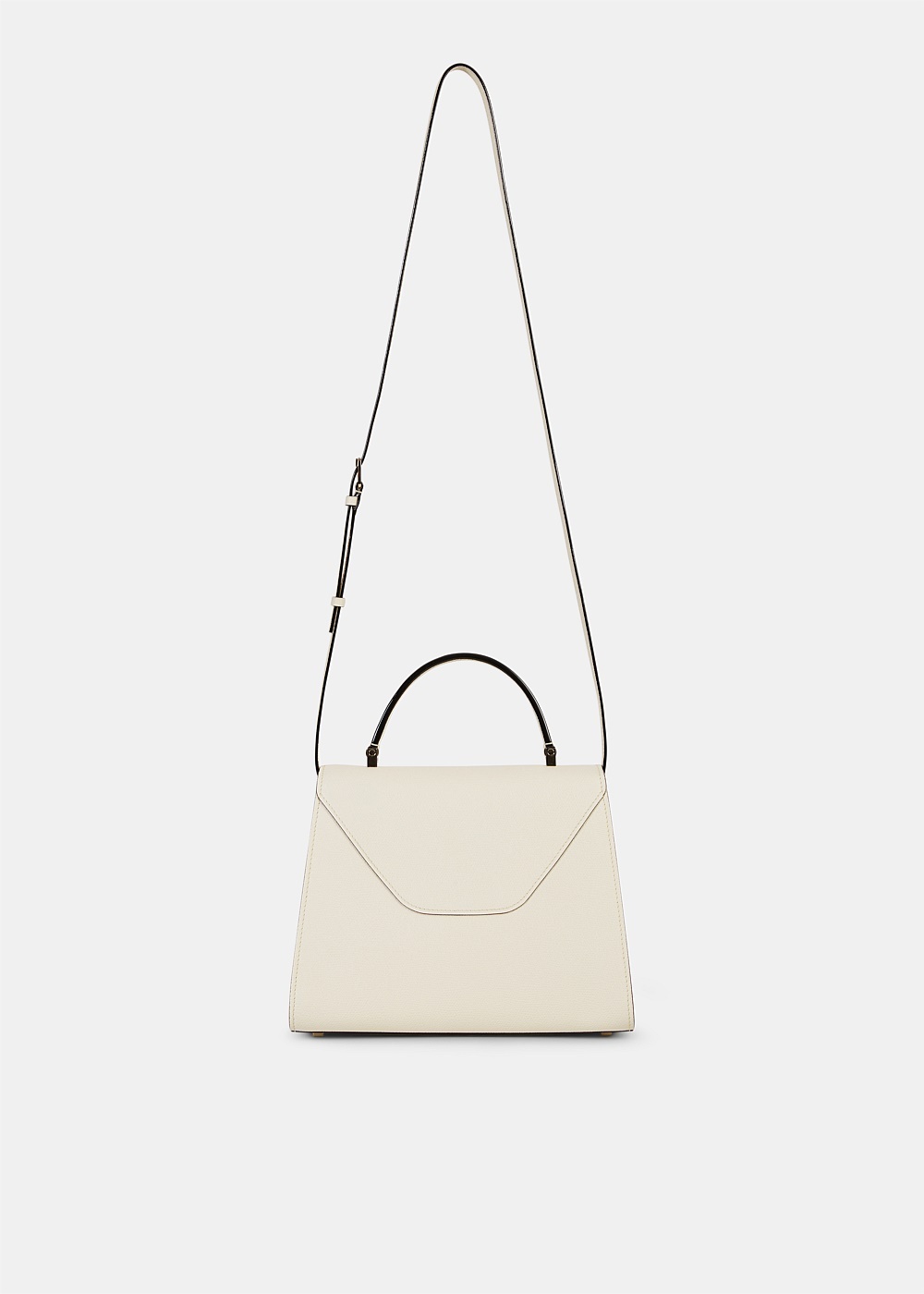 White Medium Grained Leather Iside Bag - 3