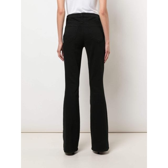 Black high-rise flared jeans - 4