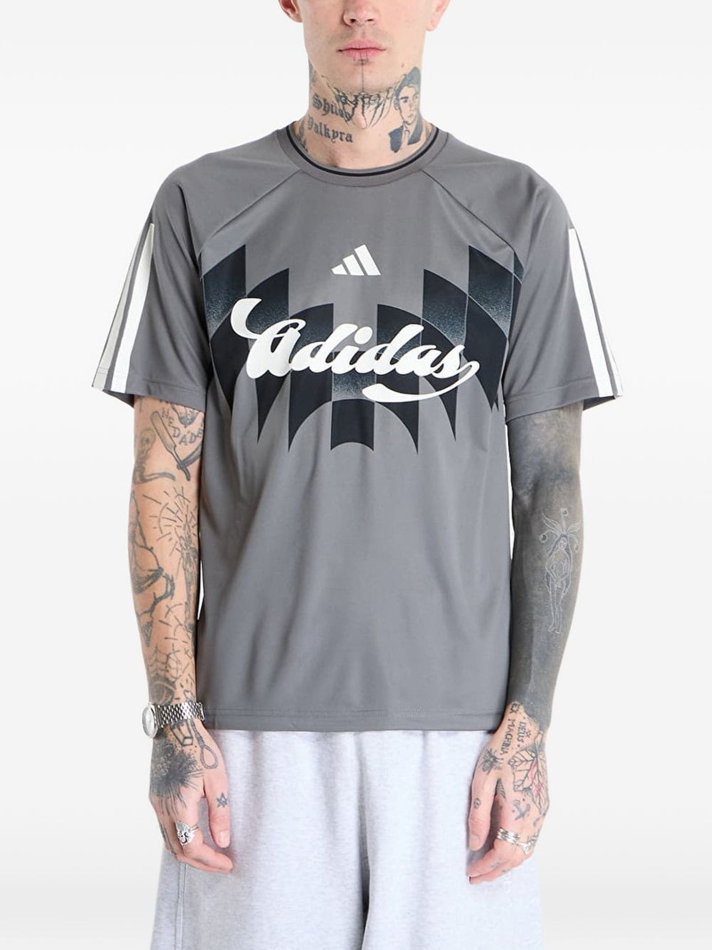 striped logo T-shirt 1