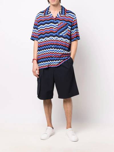 Missoni wave-print short-sleeve shirt outlook