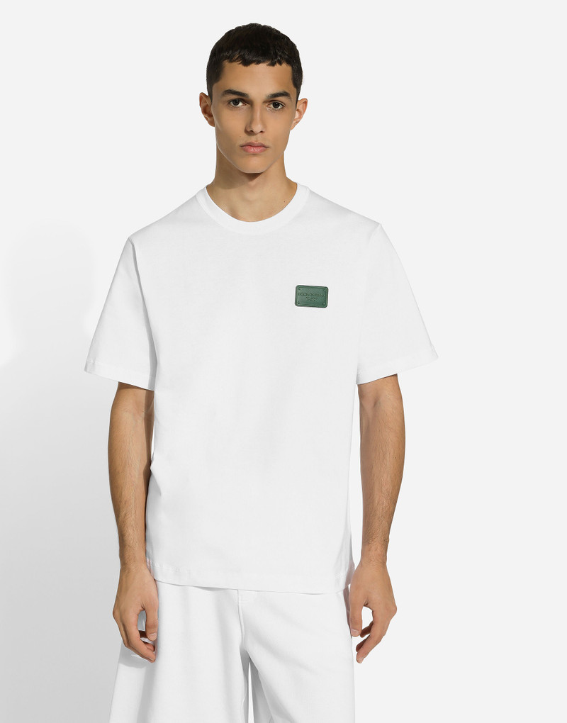 Dolce & Gabbana Cotton T-shirt with branded tag outlook