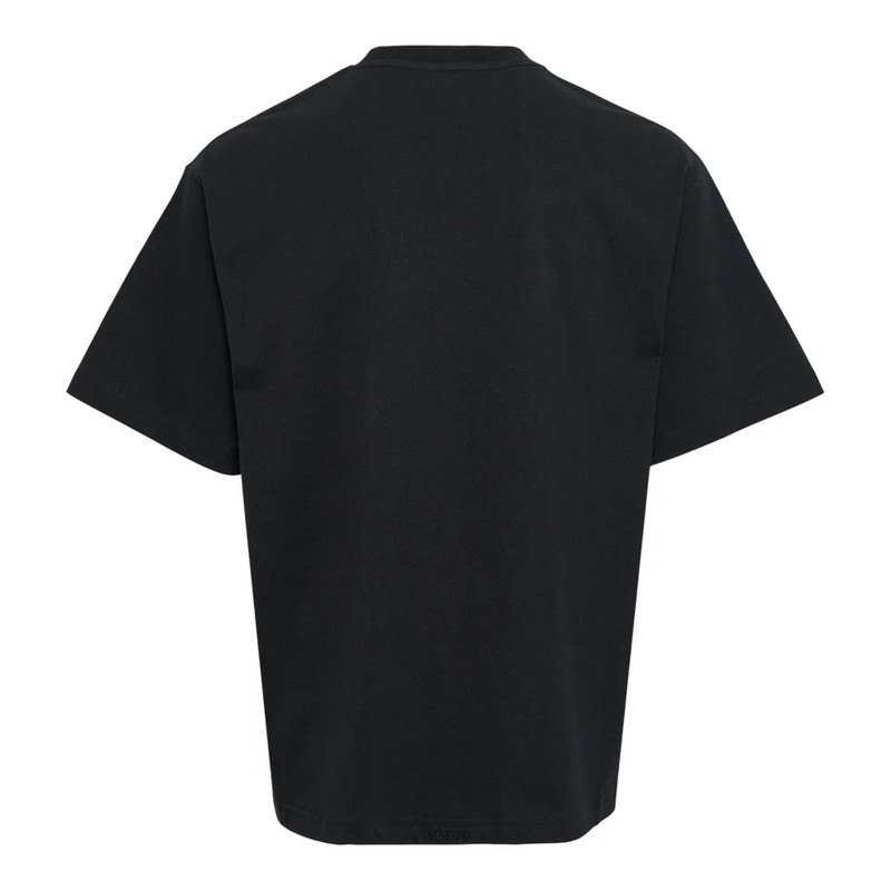 We11done Black Rhinestone Basic Logo Tee outlook