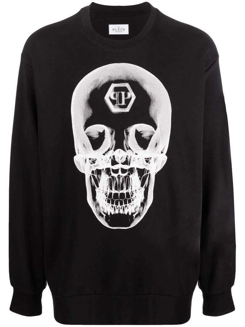 skull 인쇄 스웨터 1
