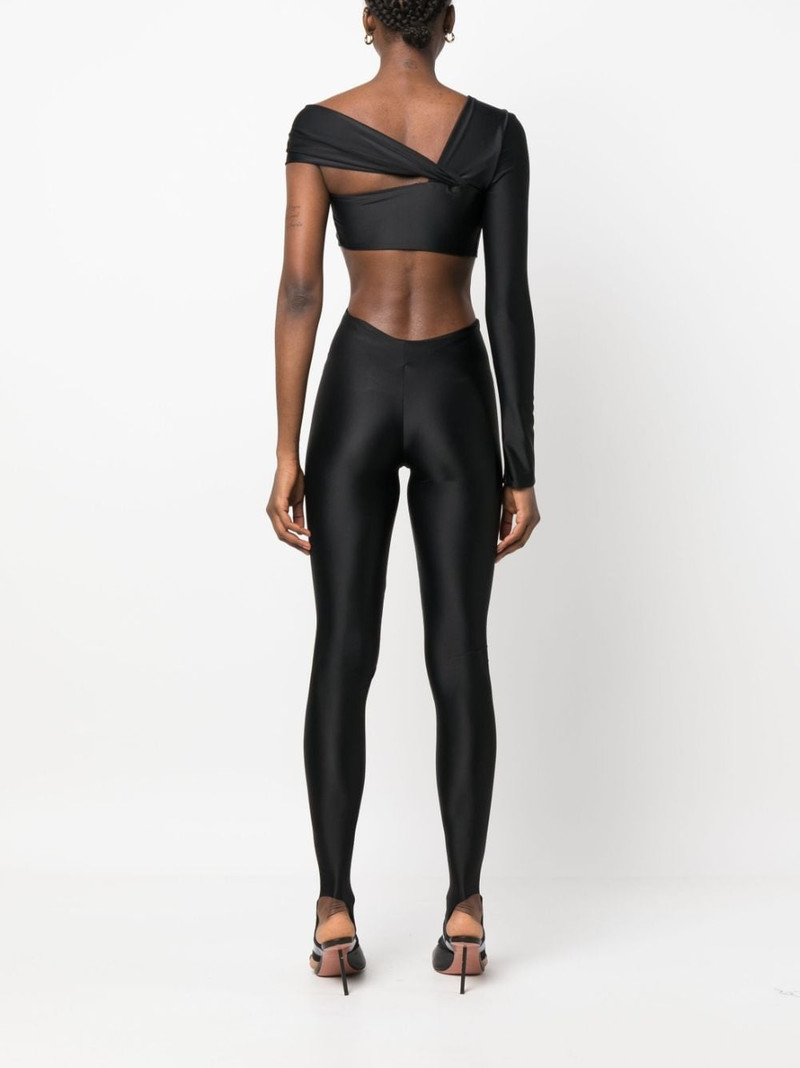 logo-chain one-shoulder jumpsuit 4
