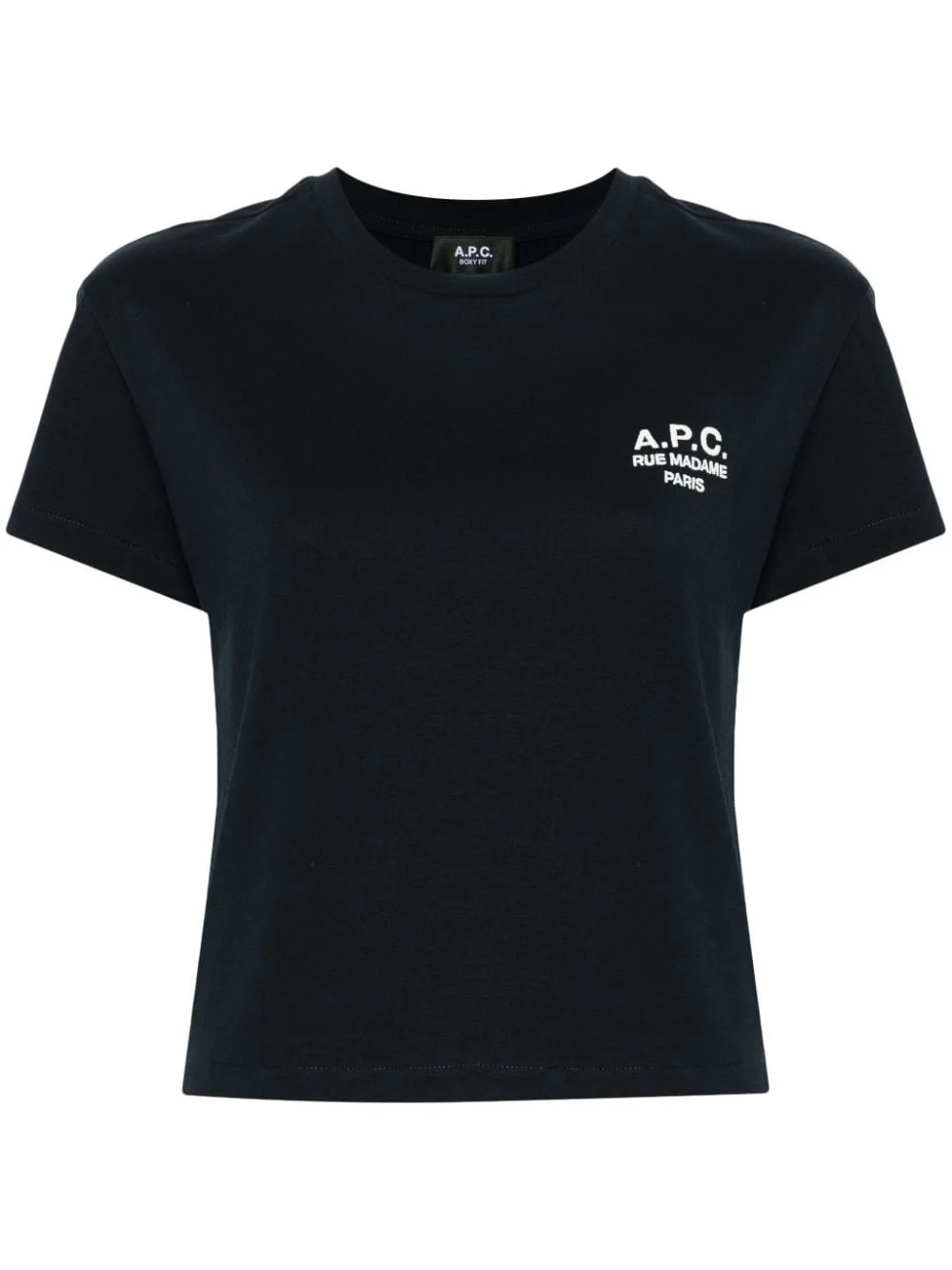 logo-embroidered cotton T-shirt - 1