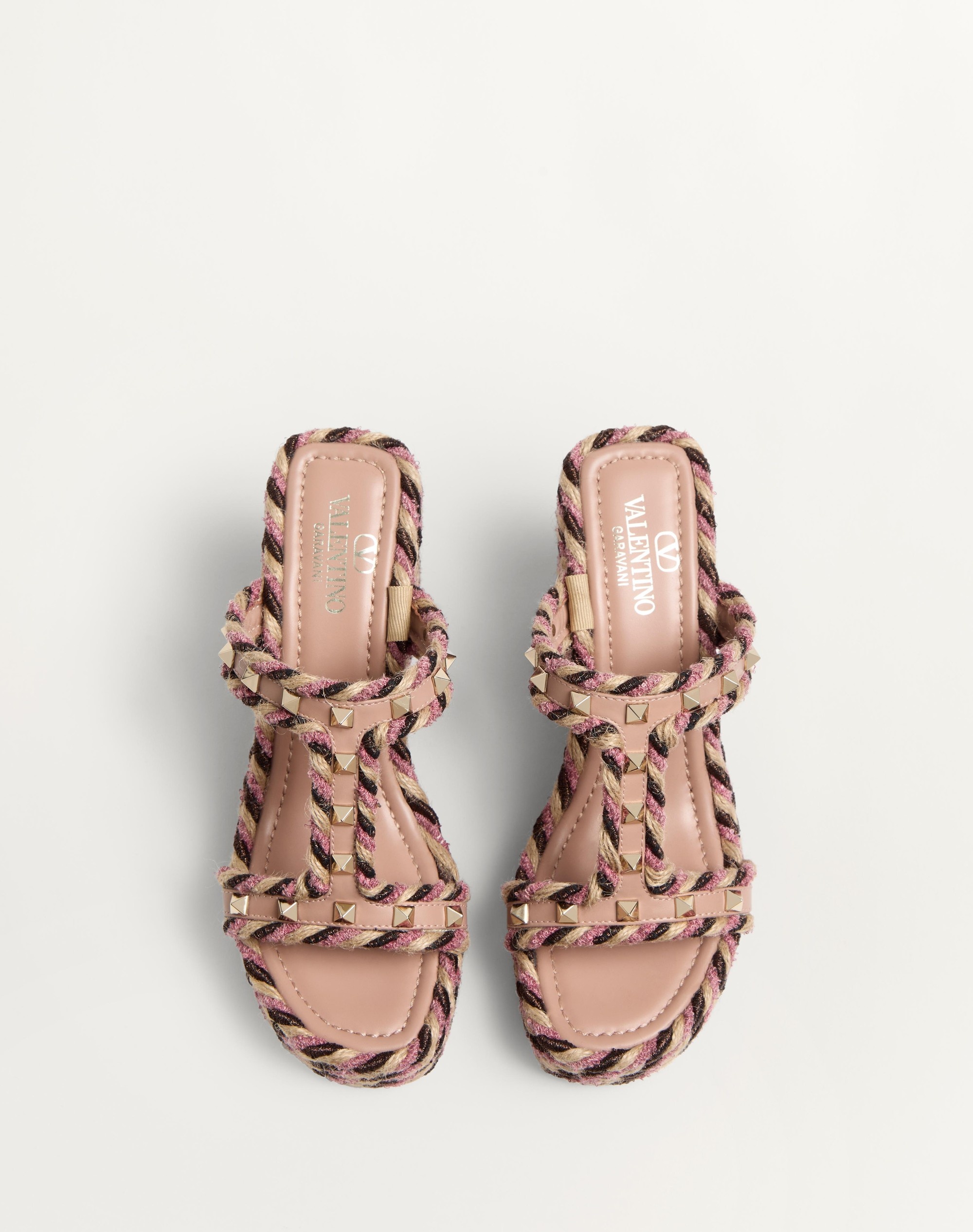 ROCKSTUD WEDGE IN CALFSKIN 90MM - 4