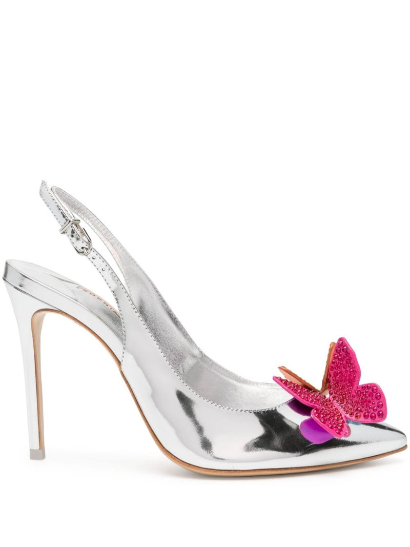 Vanessa 100mm metallic-finish pumps 1