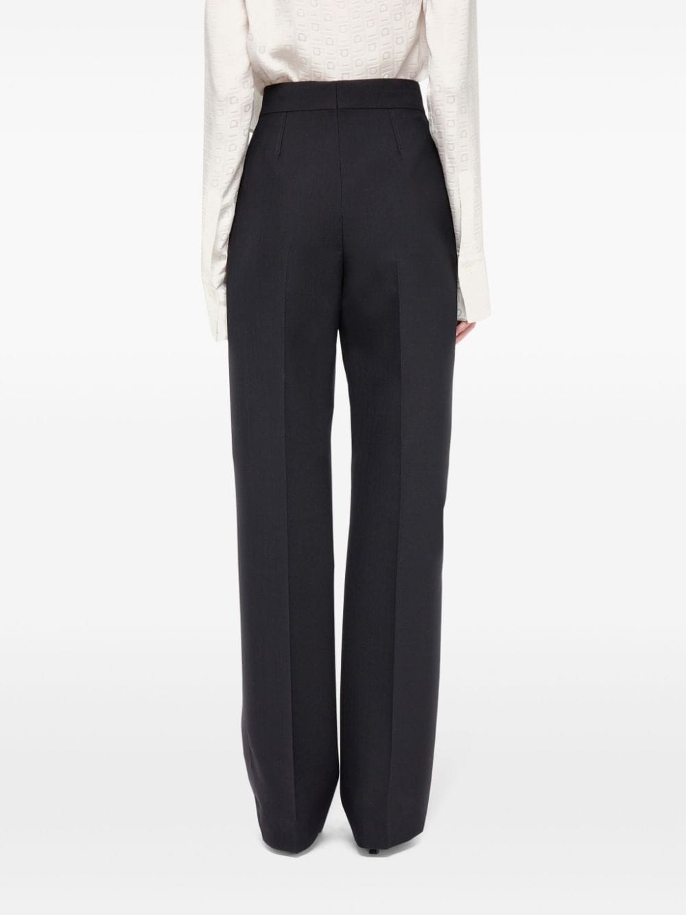 press-crease high-rise trousers - 4