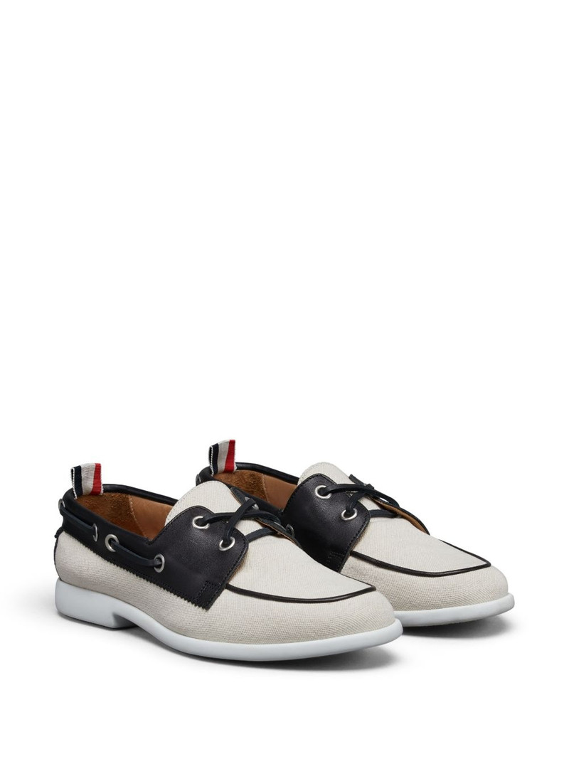 Thom Browne piping-detail boat shoes outlook
