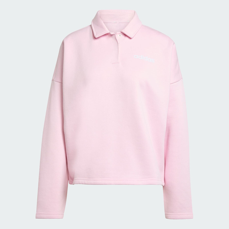 Essentials Linear Fleece Polo Sweatshirt 1