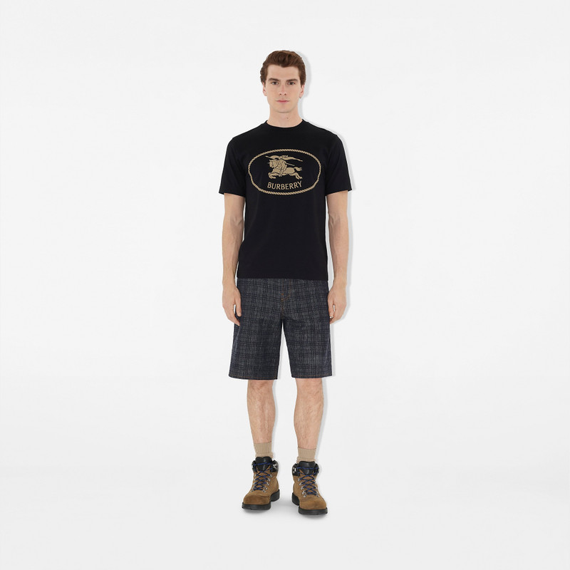 Burberry Knight Stamp Cotton T-shirt outlook