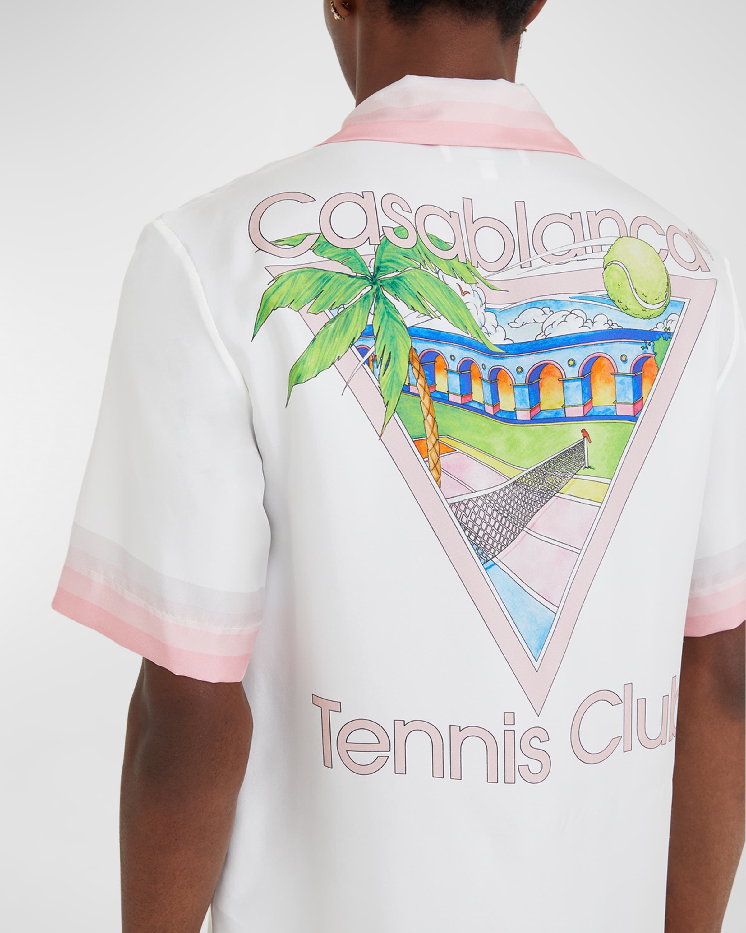 Men's Tennis Club Icon Silk Camp Shirt - 3
