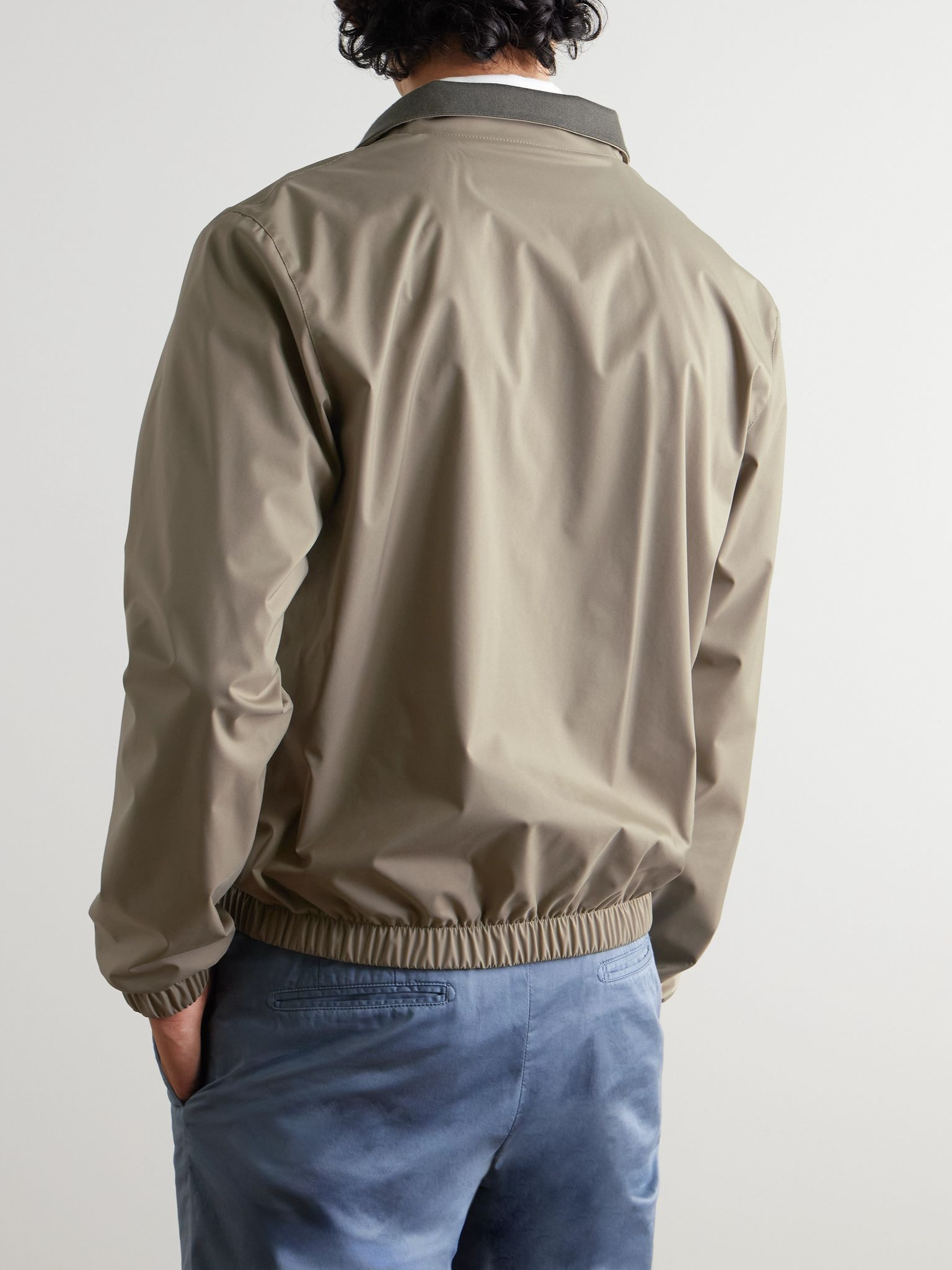 Reversible Windmate® Storm System® Shell and Cashmere Bomber Jacket Taupe - 3