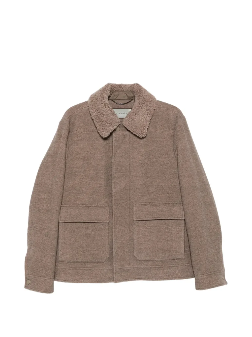 SHEARLING-COLLAR PATCH-POCKET JACKET - 1