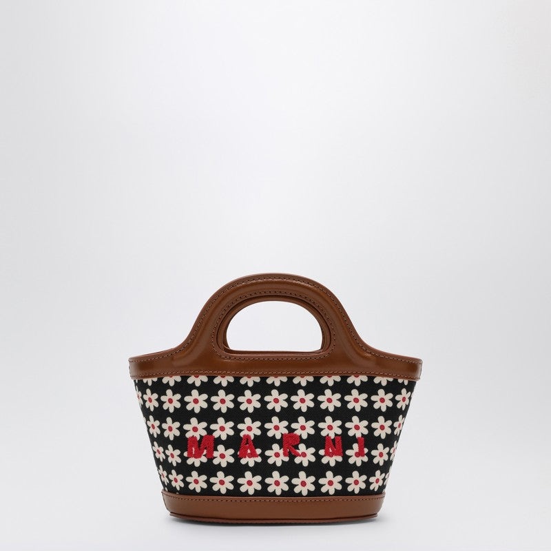 Marni Black Micro Tropicalia Bag With Daisy Print Women - 1