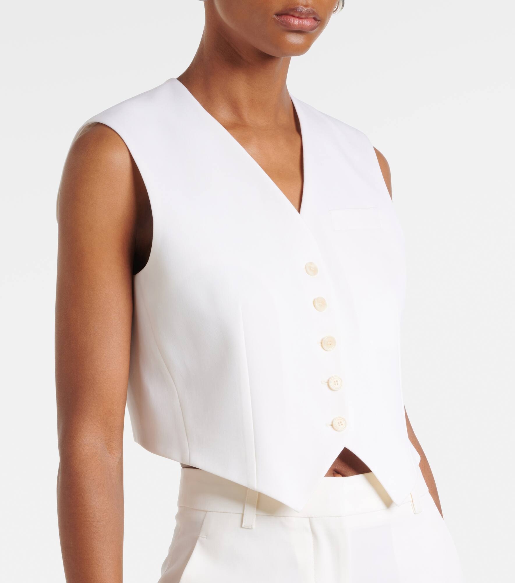 Cropped wool vest - 4