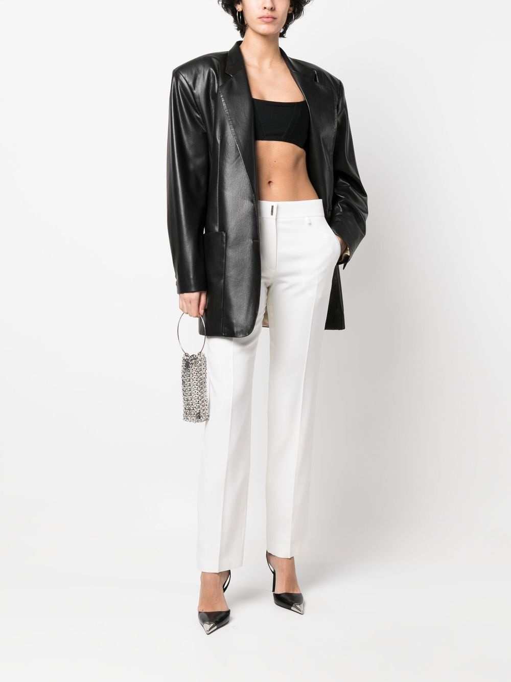 logo-plaque tailored trousers - 2
