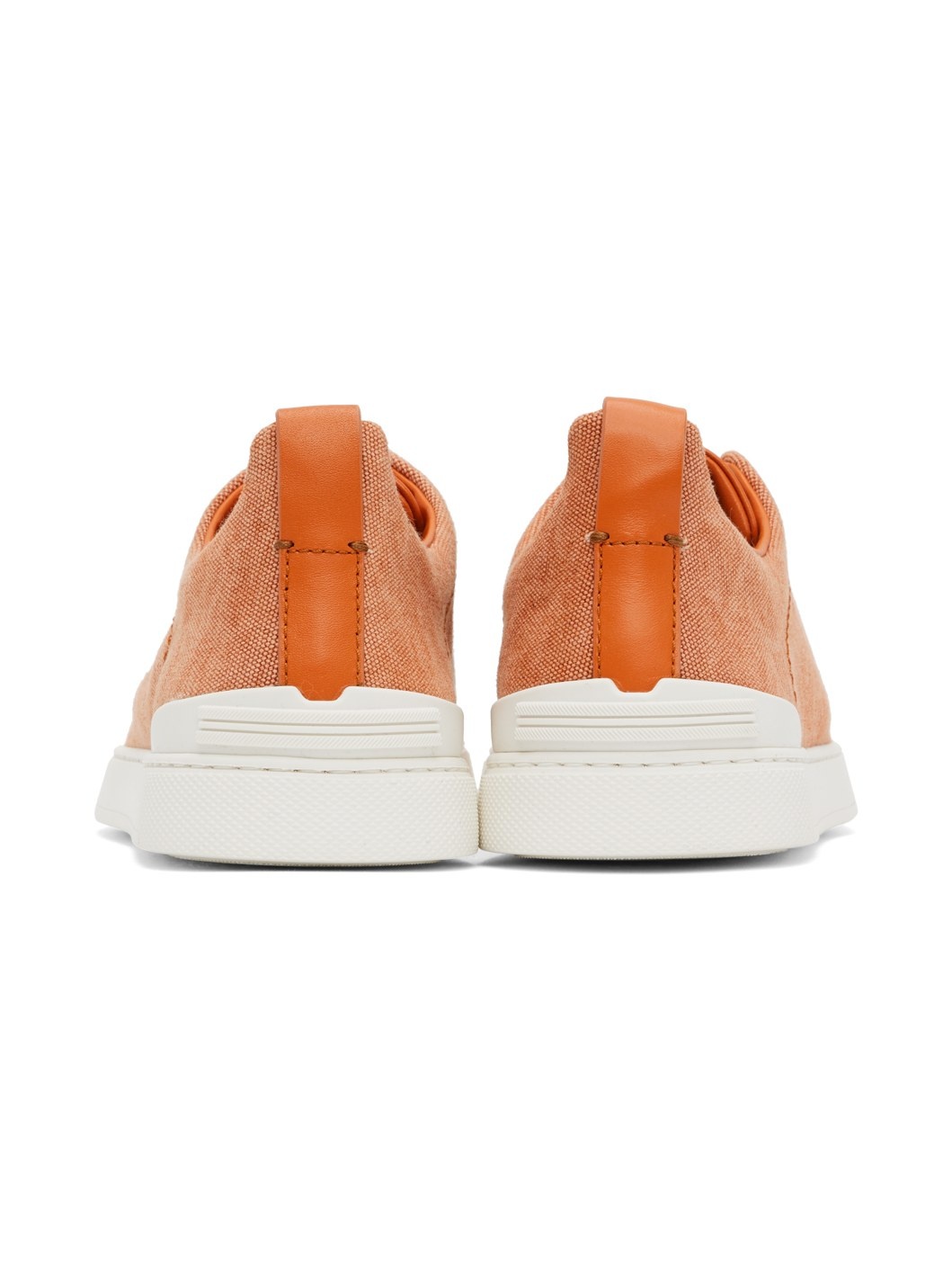 Orange Triple Stitch Sneakers - 2