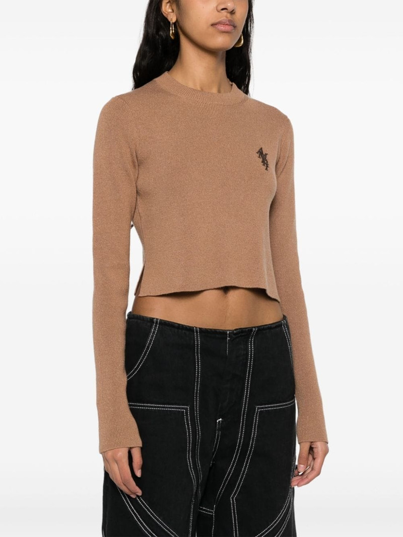 logo-embroidery cropped jumper 3