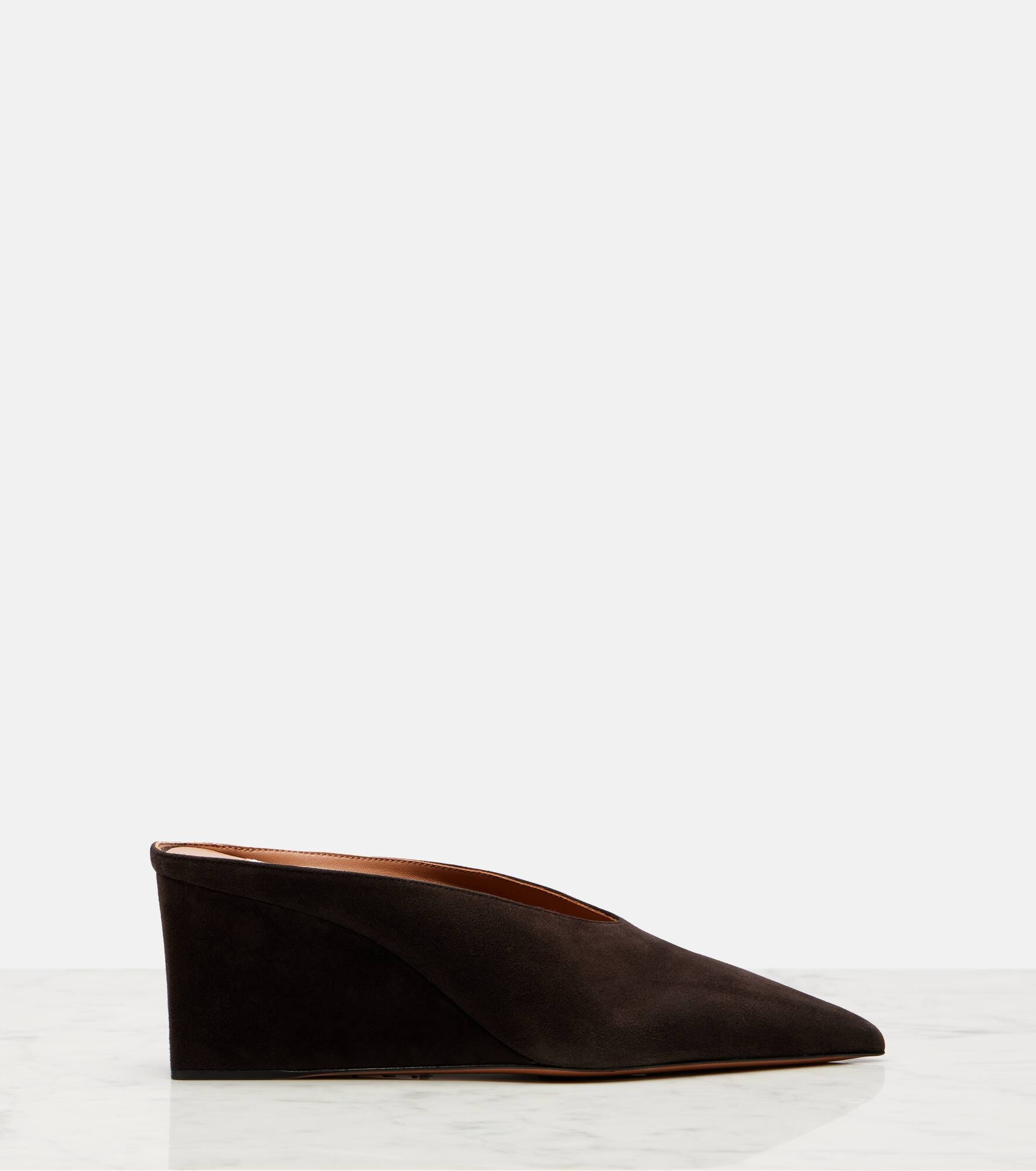 Cube 75 suede wedge mules - 4