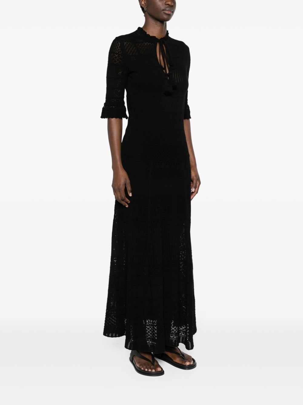 Memphis pointelle-knit maxi dress - 3