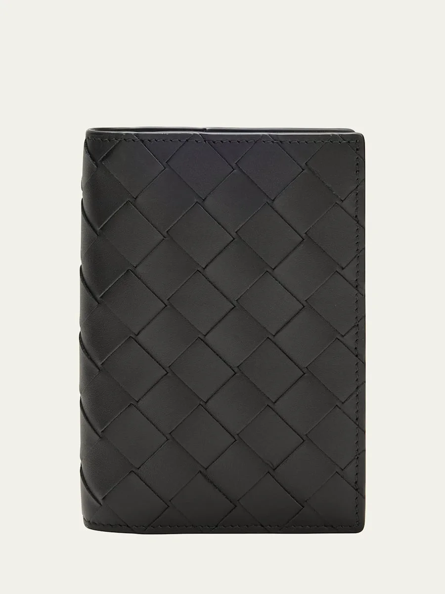Men's Intrecciato Leather Passport Case - 1