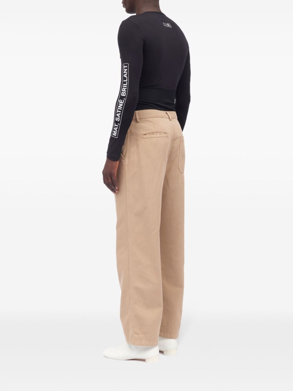 straight-leg cotton trousers - 6