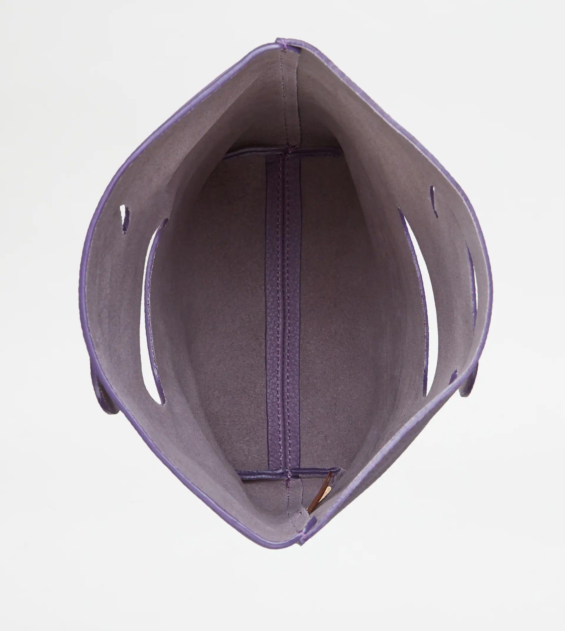 SHOPPING TOTE IN LEATHER MINI - VIOLET - 3