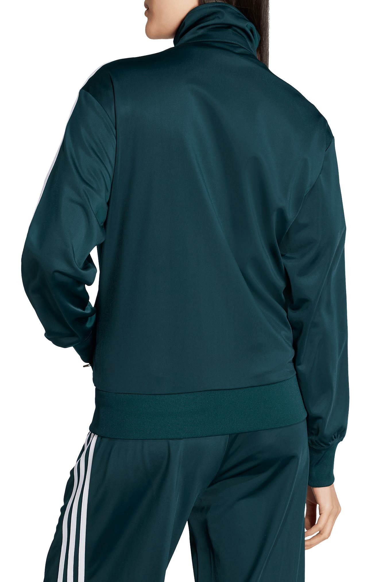 adidas Firebird Recycled Polyester Track Jacket in Aurora Ivy/White at Nordstrom - 2