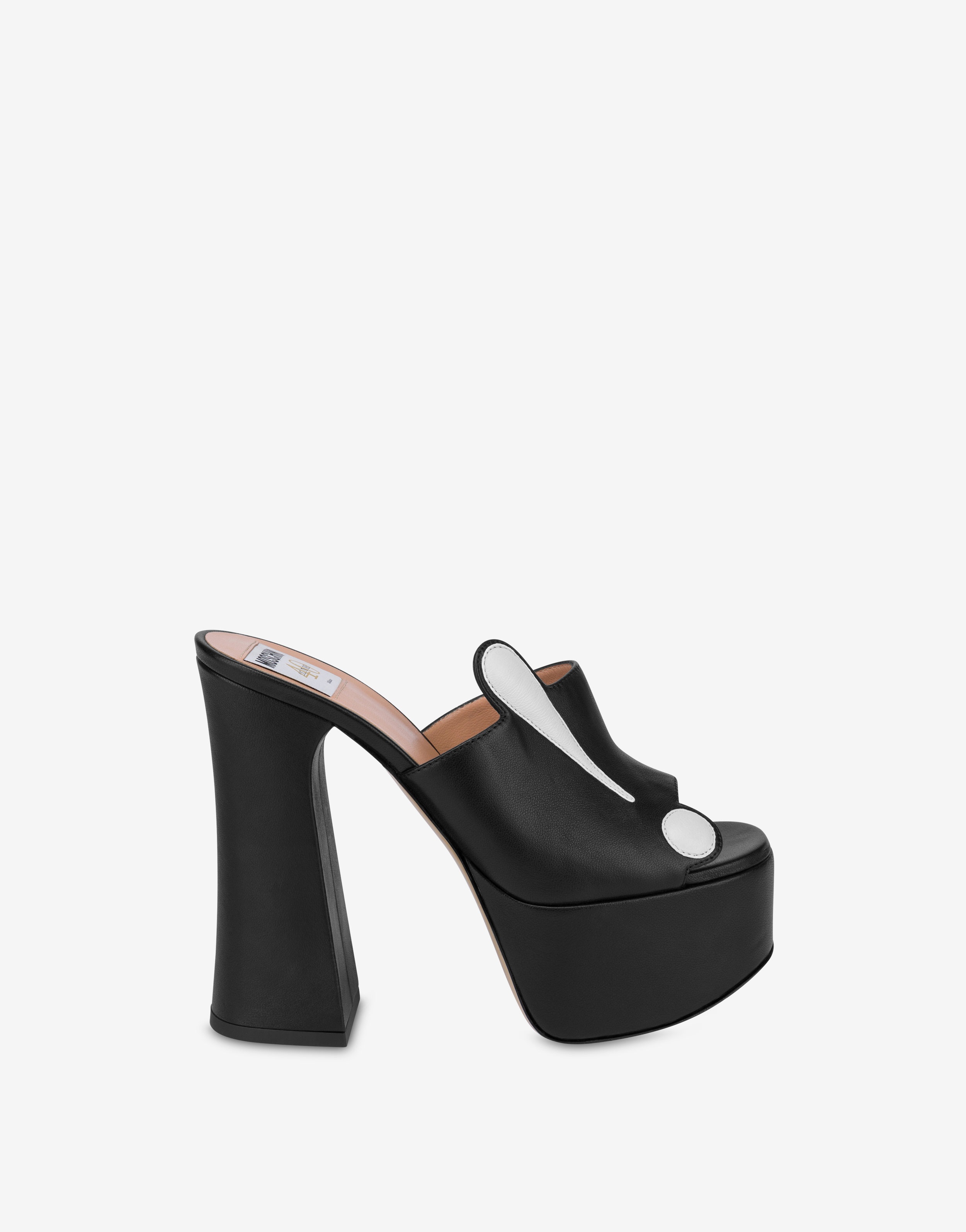 MOSCHINO SYMBOLS MULES WITH PLATFORM - 3
