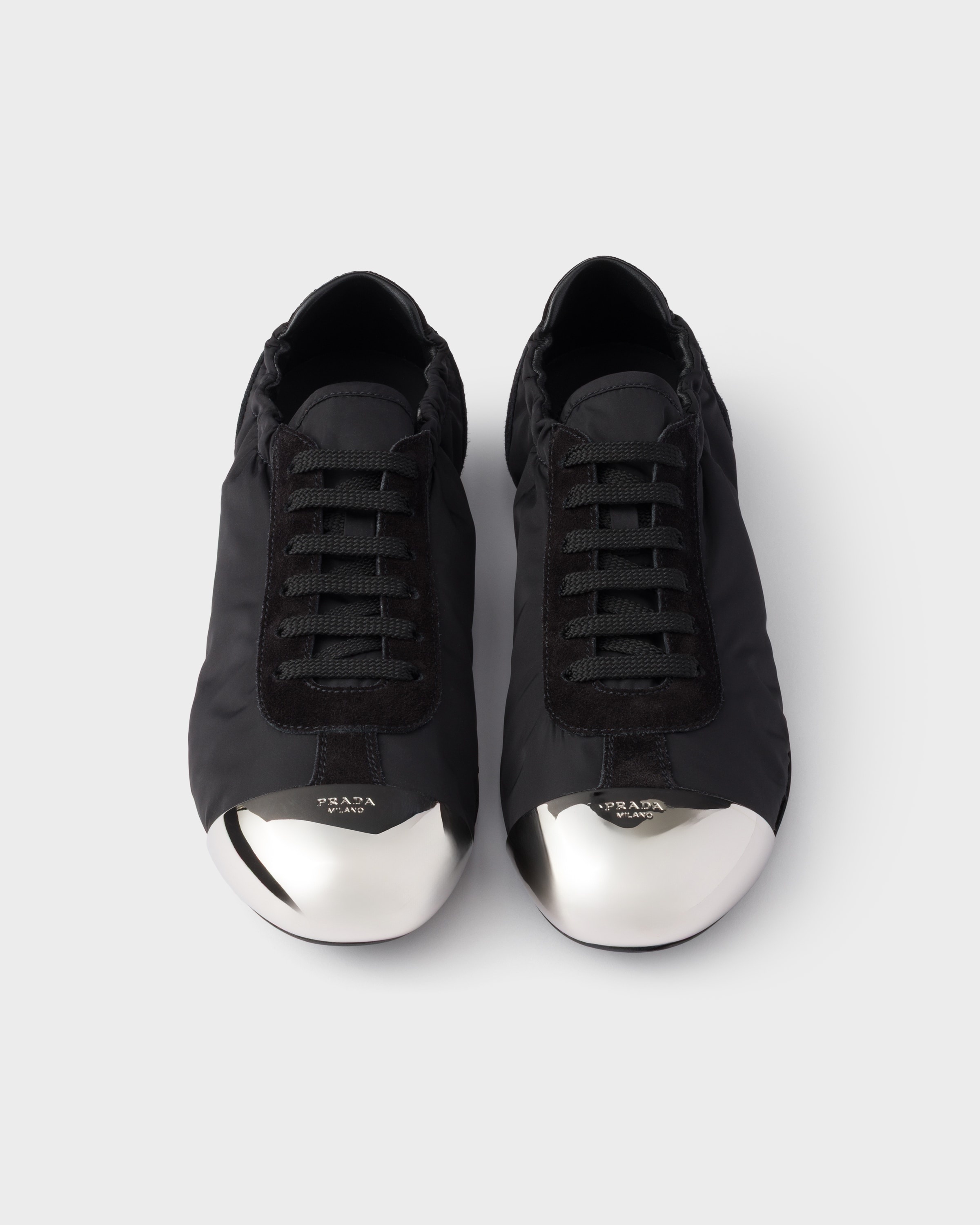 Collapse Re-Nylon and suede sneakers with metal toecap - 4