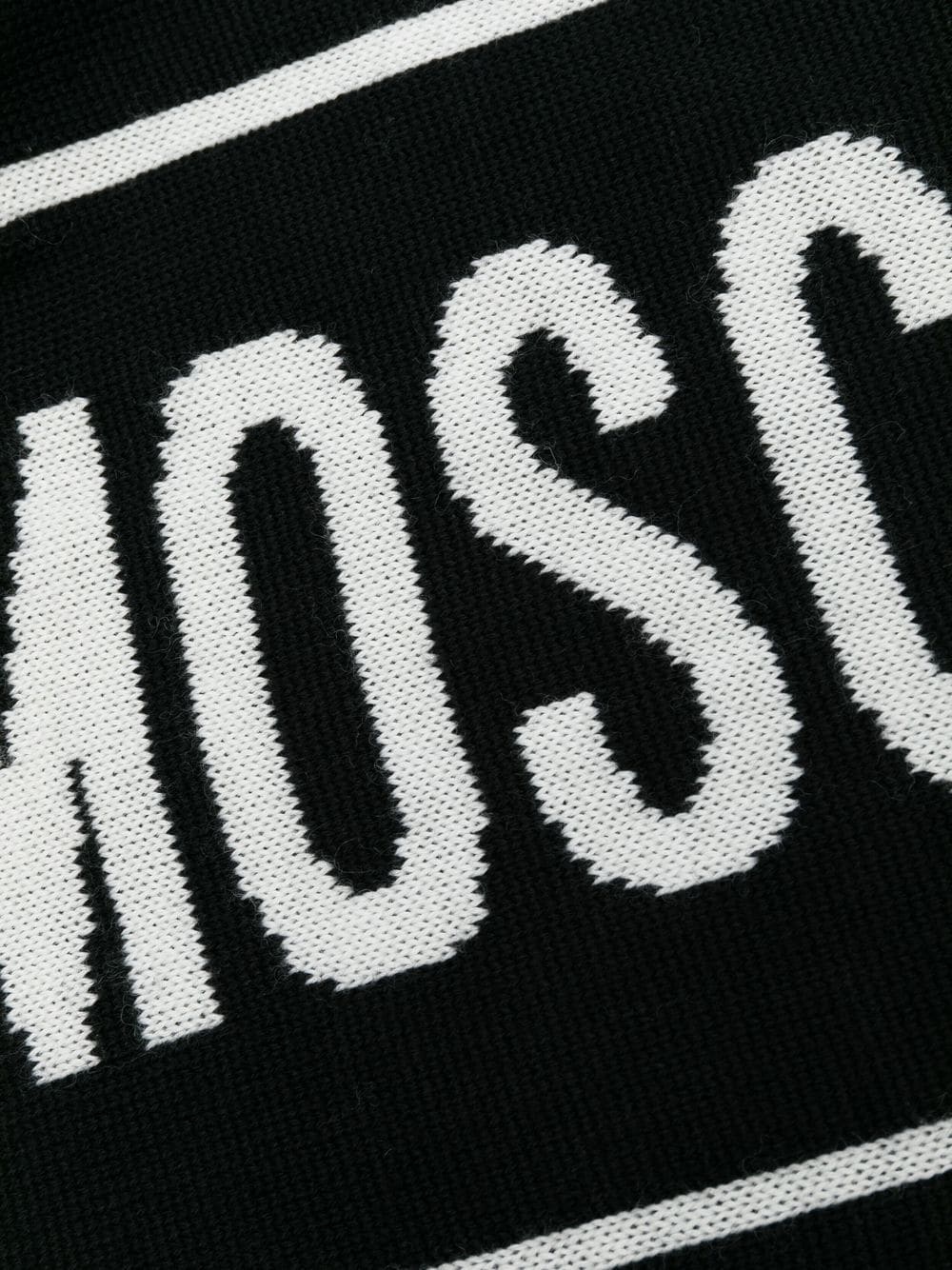 logo-intarsia scarf - 2