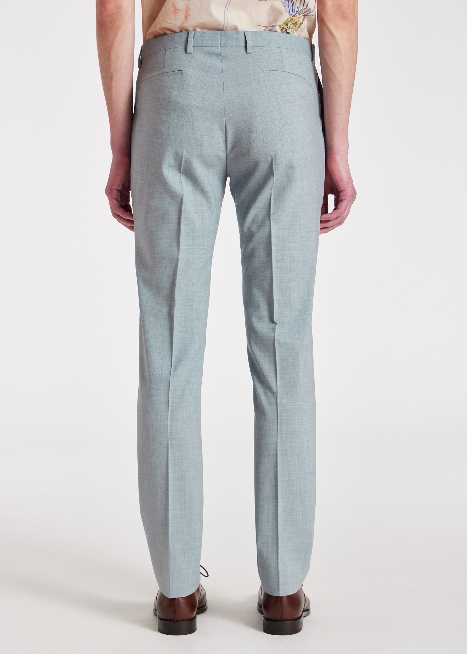 The Kensington - Light Blue Marl Overdyed Stretch-Wool Suit - 11