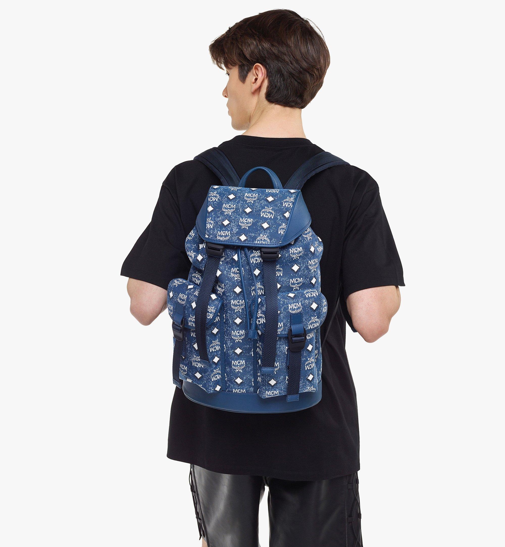 Brandenburg Backpack in Vintage Denim Jacquard - 7