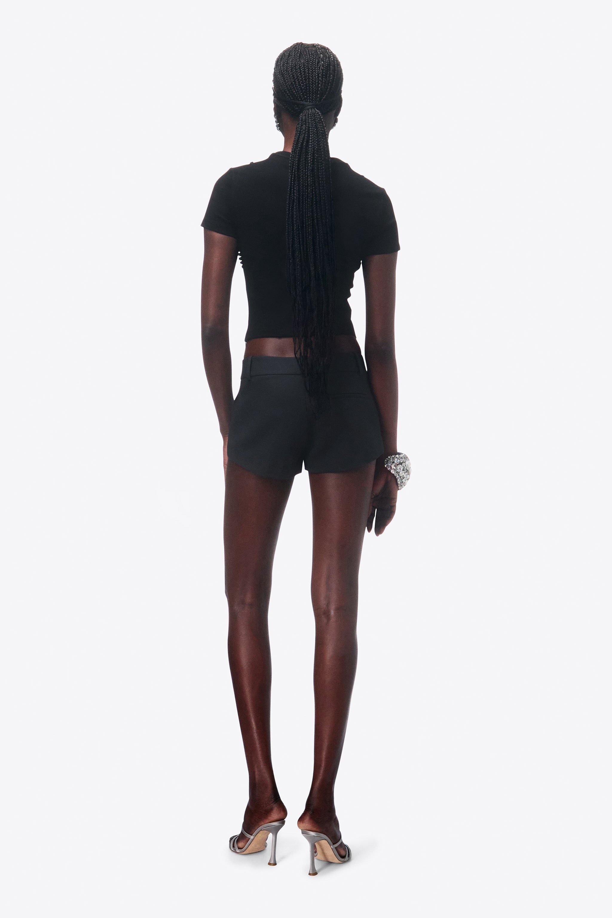 CRYSTAL BUTTON SHORT - 5