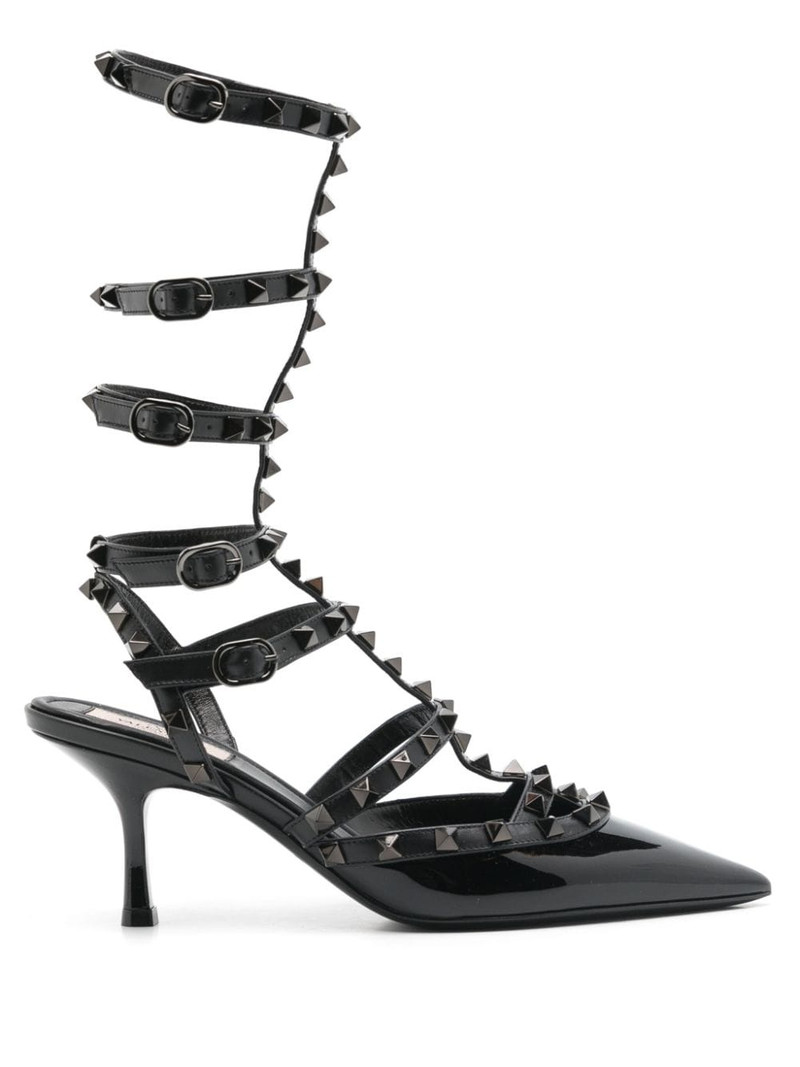 Rockstud caged leather pumps 1