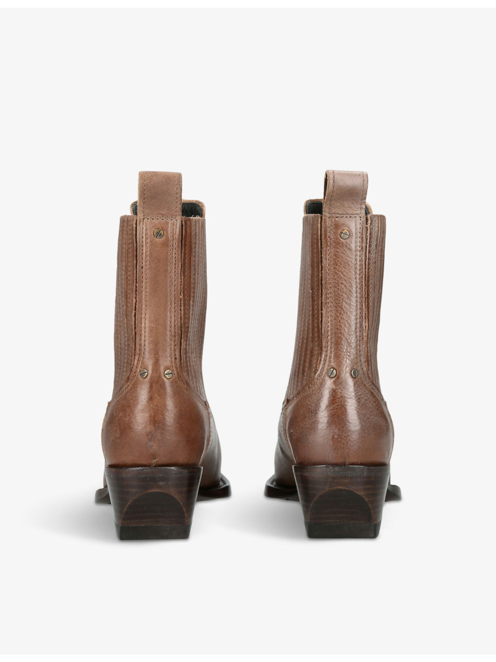 Debbie Beatles leather block-heel ankle boots - 4