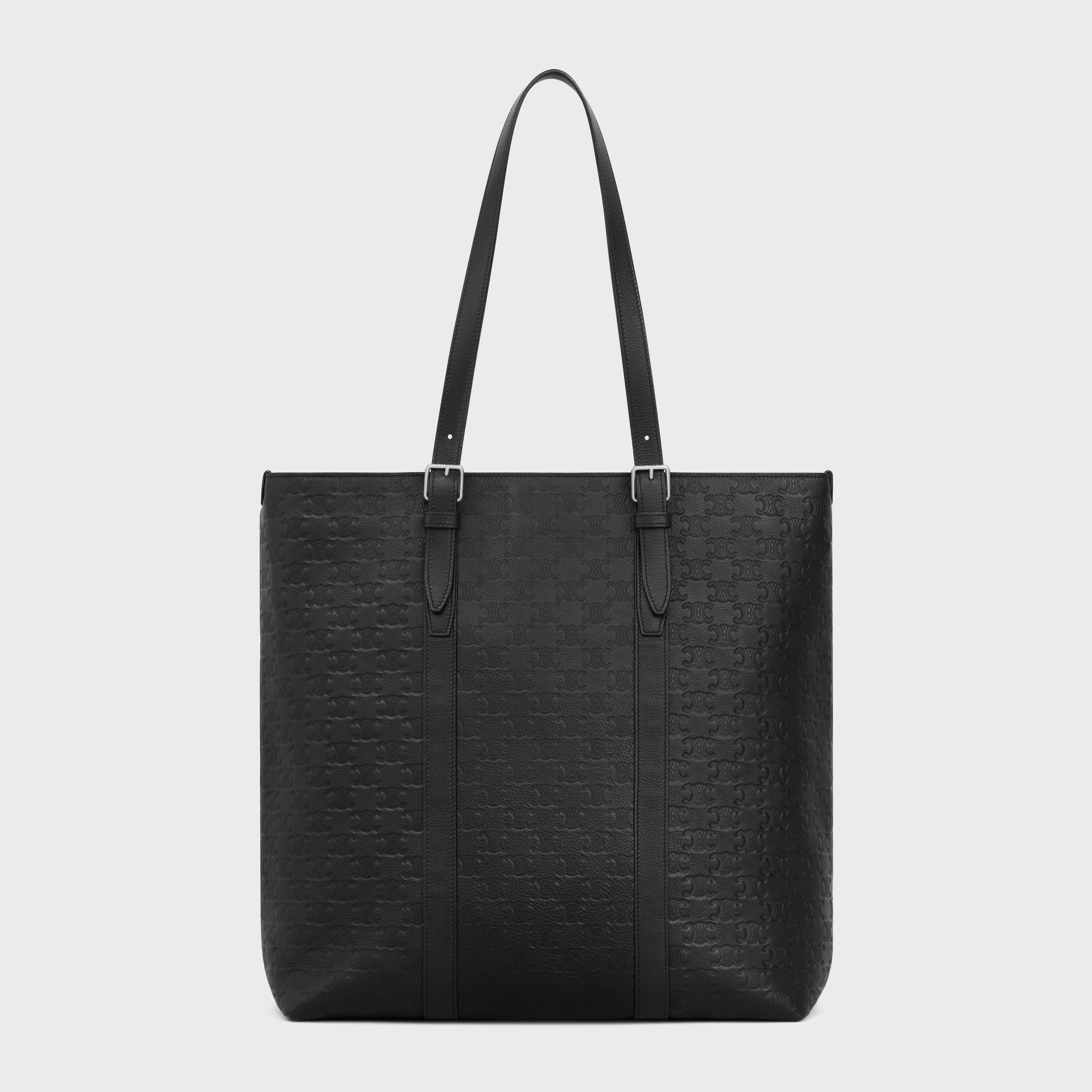 CABAS WITH BUCKLE in Calfskin with triomphe embossed - 5