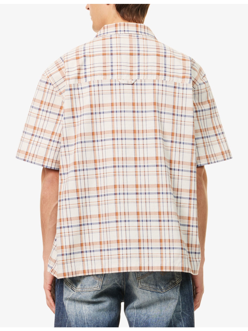 Check-Print Camp-Collar Cotton-Poplin Shirt - 4
