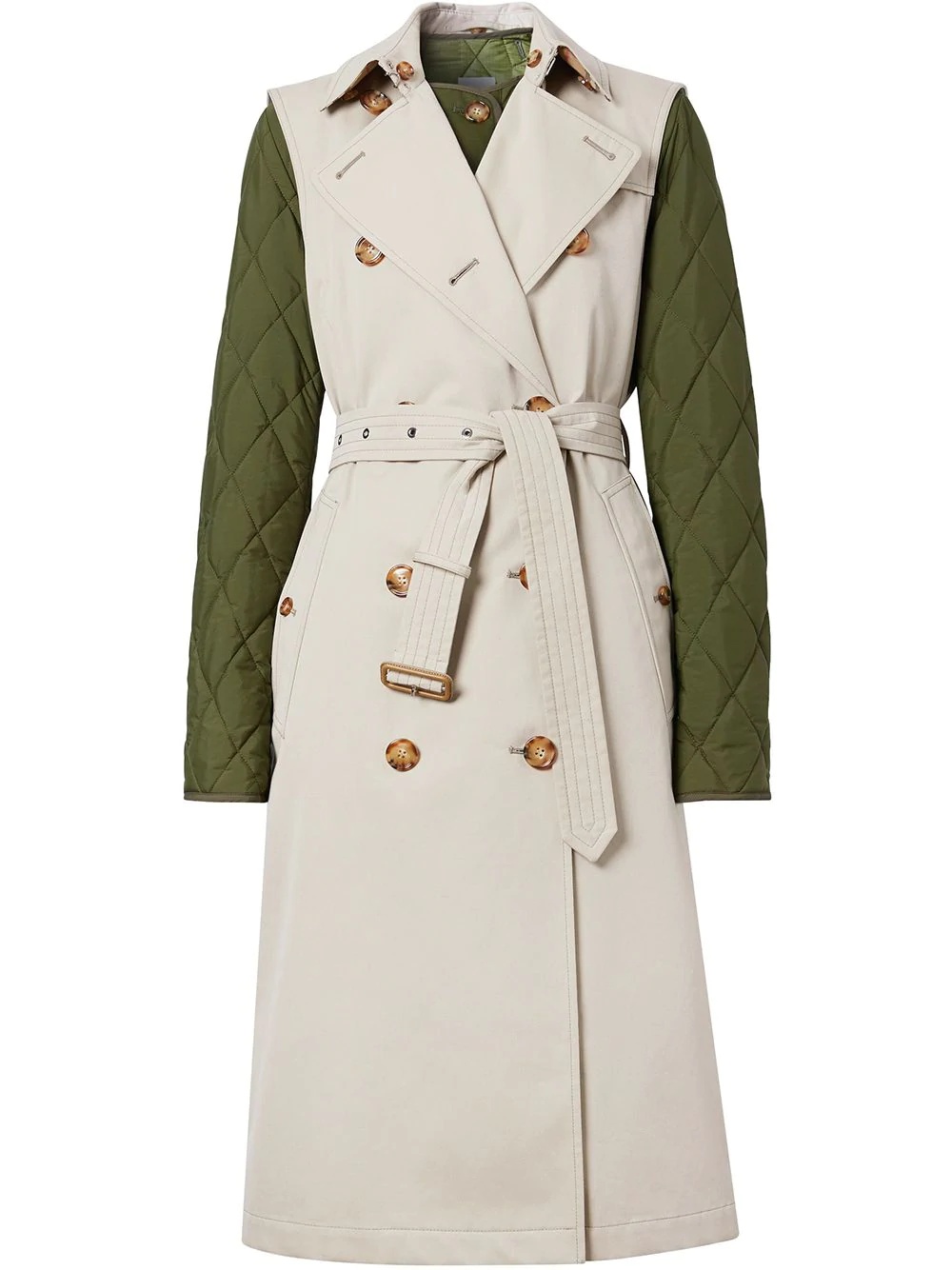 detachable warmer sleeveless trench coat - 1