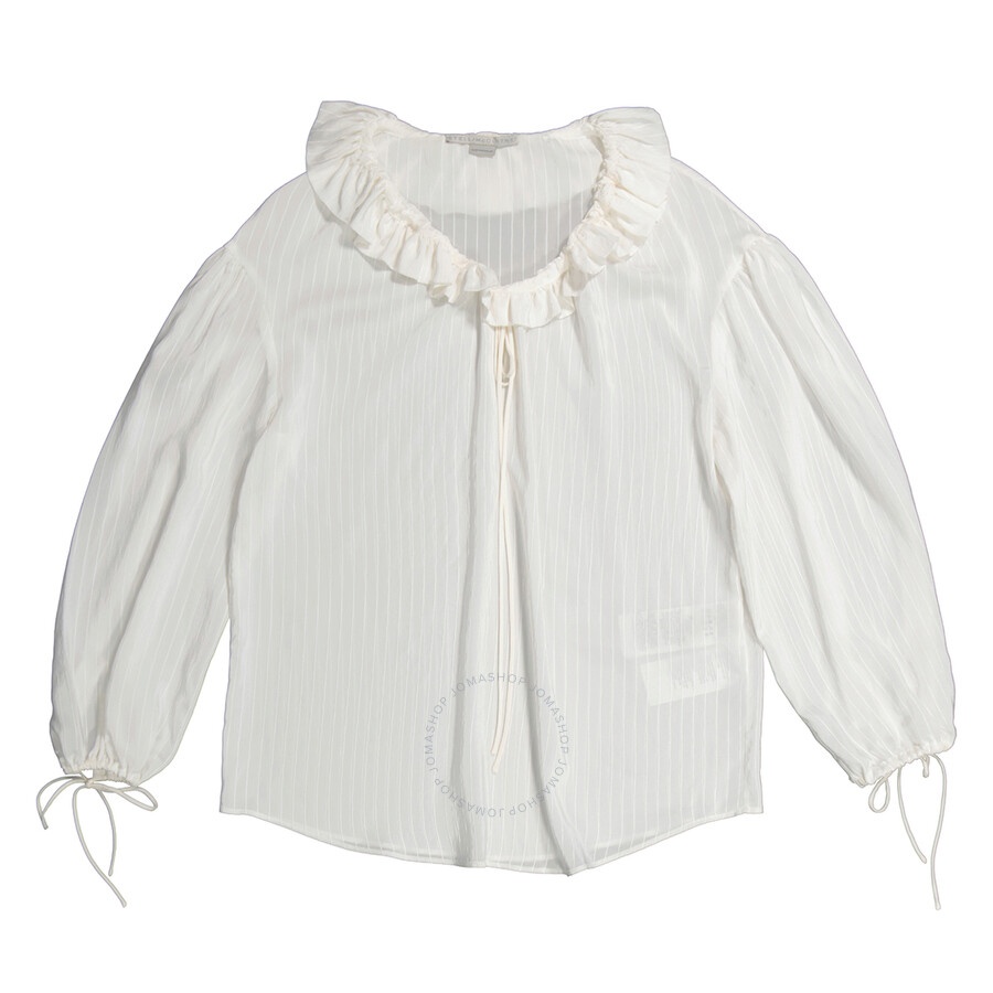 Stella Mccartney White Pinstripe Blouse - 4