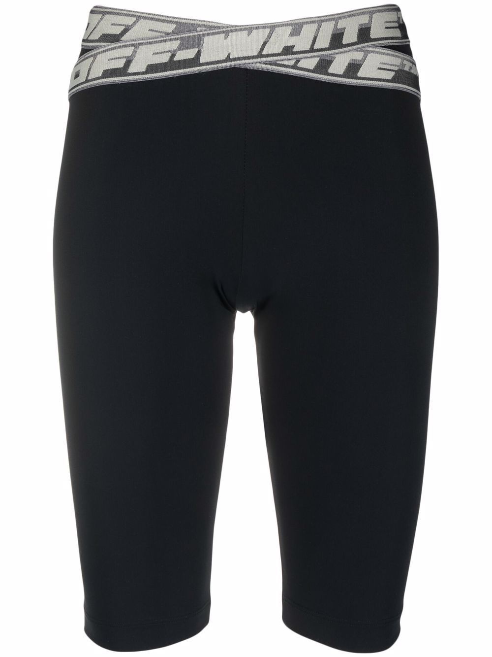 Athleisure logo-tape cycling shorts - 1