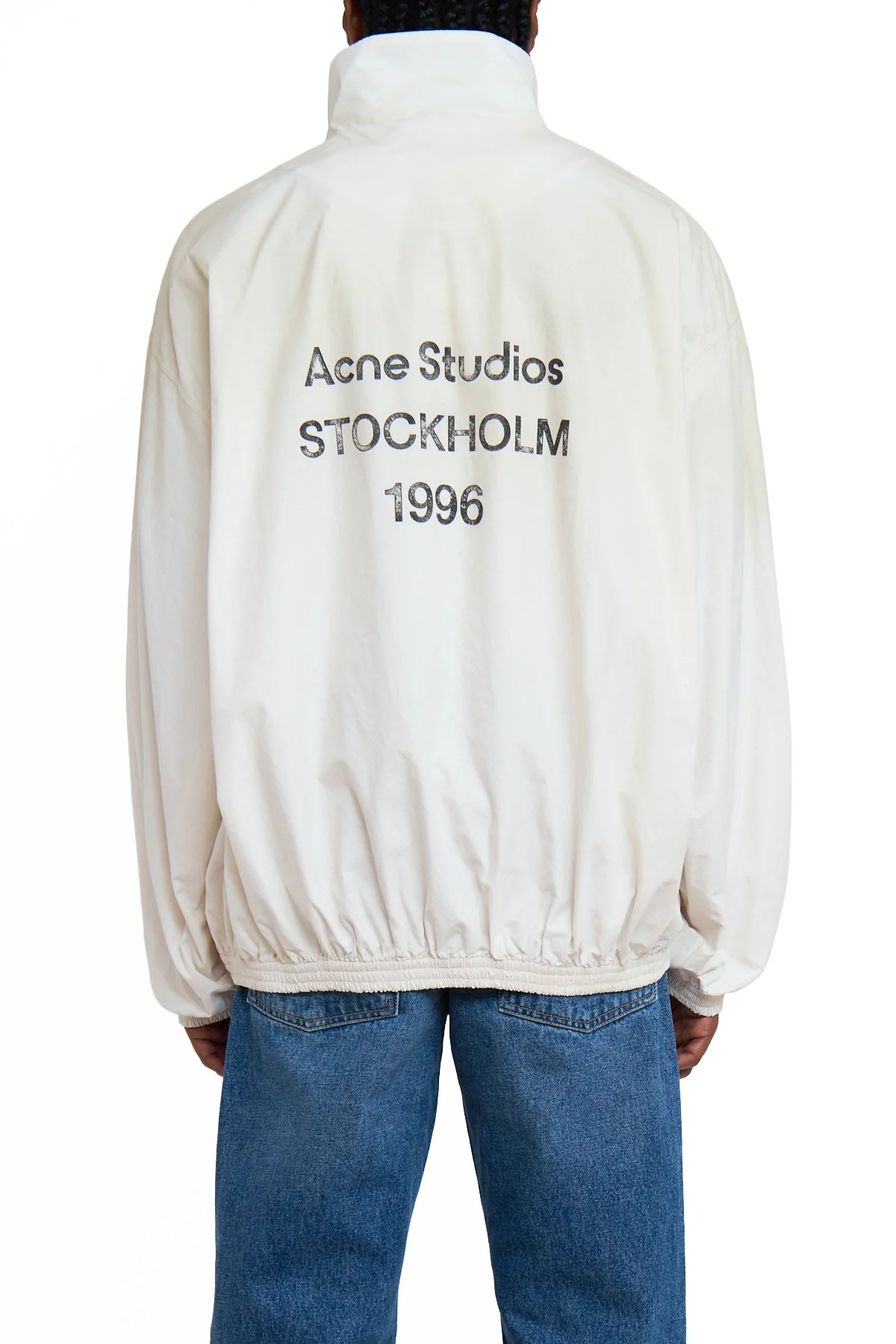Acne Studios Logo Zipper Jacket Dusty White - 2