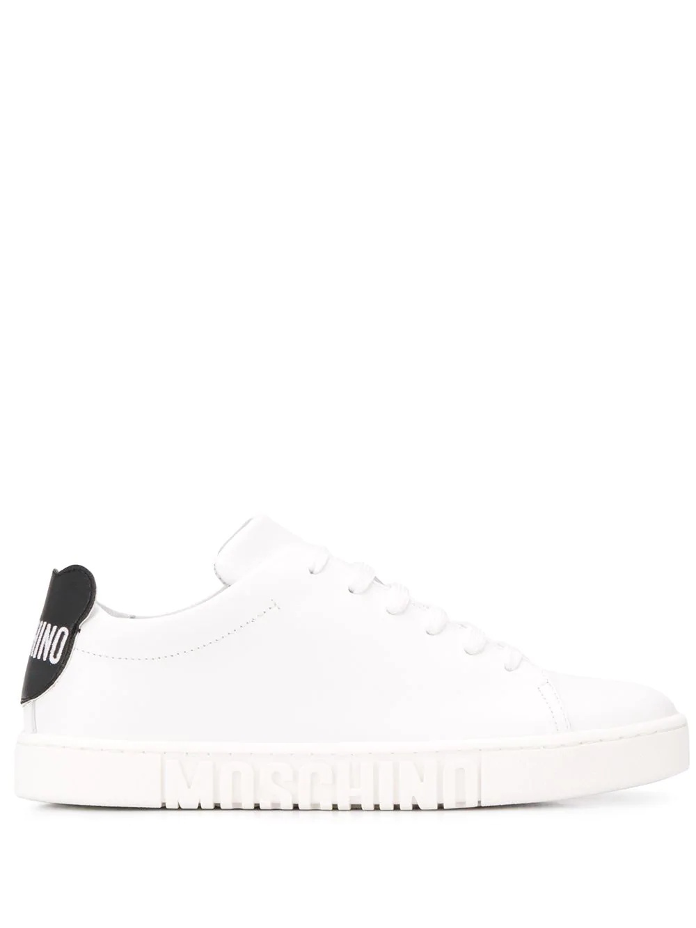 logo-patch lace-up sneakers - 1