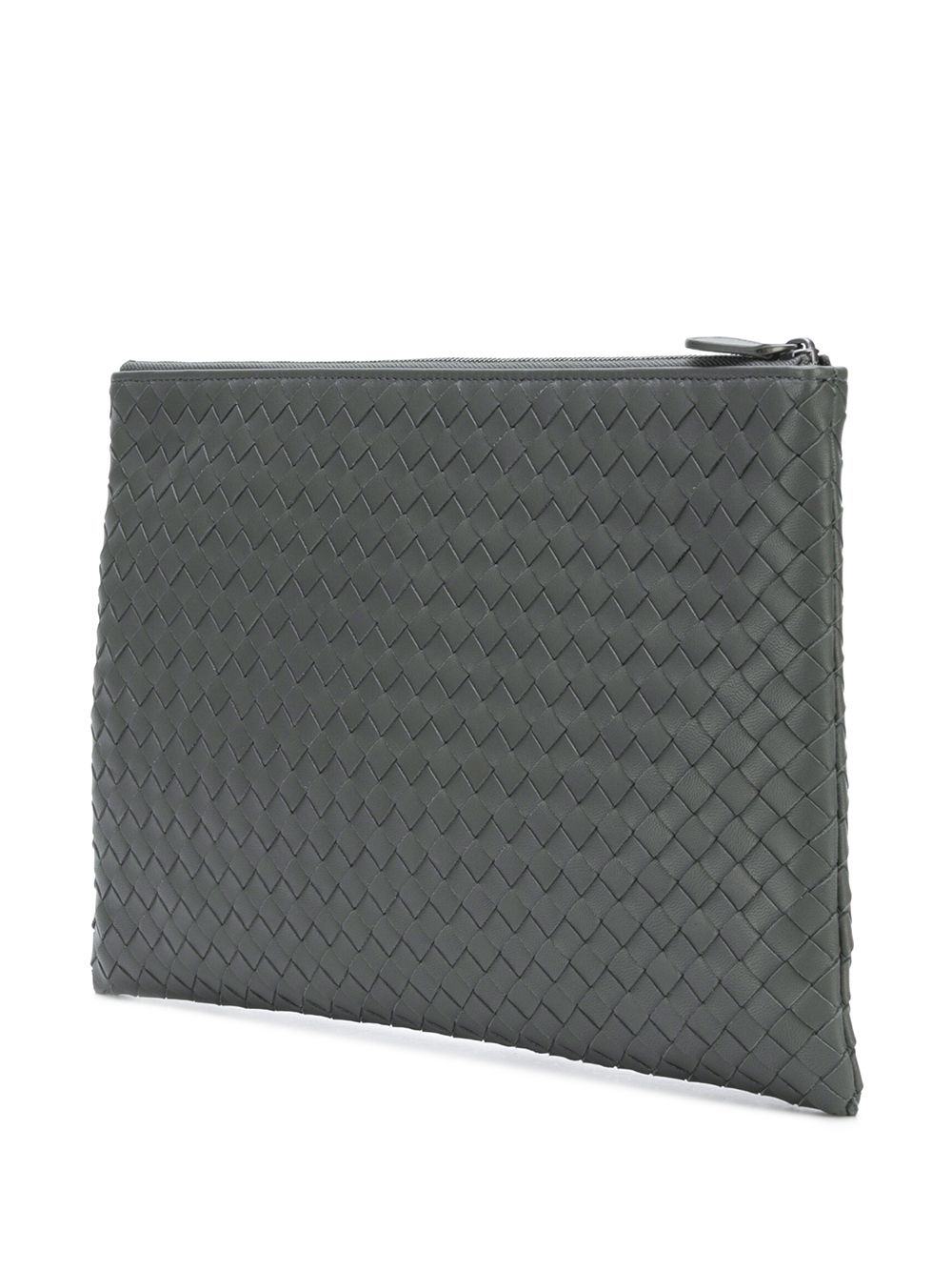 intrecciato weave clutch bag - 3